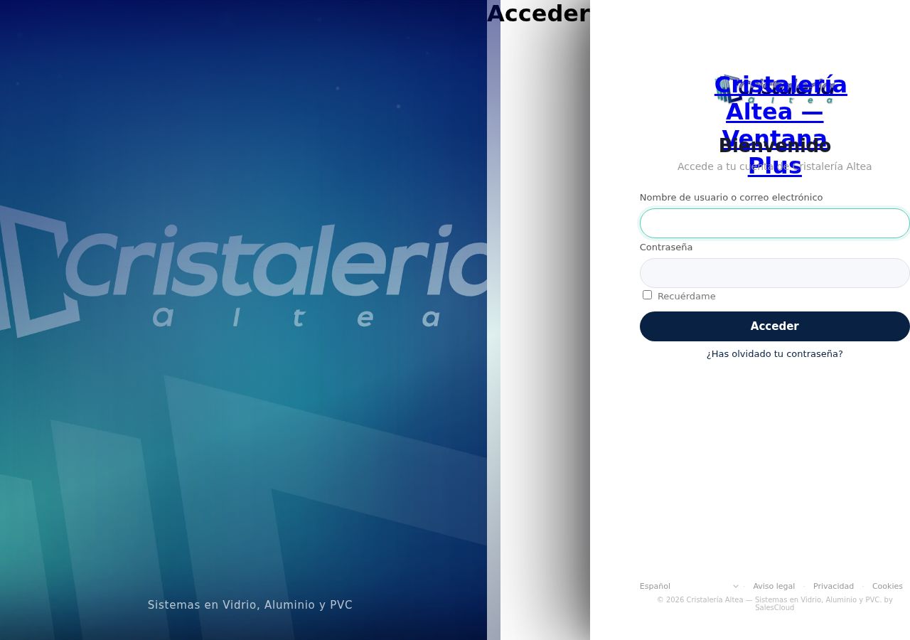 Ventanas Altea Admin